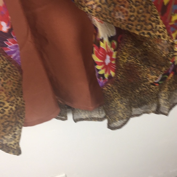 CASUAL LIVING Silk Blend Multi Tiered Lined Skirt - Picture 3 of 5